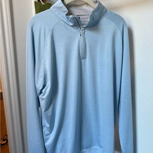 Peter Millar Blue Zip Up Sweater